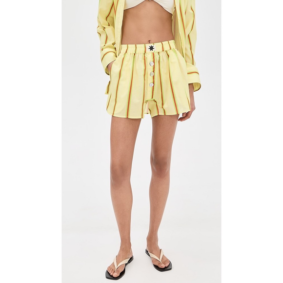 Ciao Ciao Vacation Pants - Ciao Ciao Vacation Sandy Stripe Boxer Shorts in Yellow